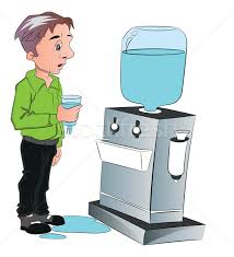 vector of man drinking water from