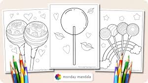 20 lollipop coloring pages free pdf