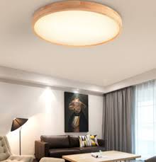 wooden round ceiling light