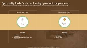 sponsorship levels for dirt track