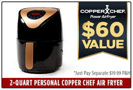 The power airfryer rewrites all the rules because now you can finally enjoy the fried foods you love without any of the added fat! Free 2 Quart Copper Chef Air Fryer 60 Value With Your Power Smokeless Grill Purchase Just Pay P H Indoor Grill Grilling Copper Chef