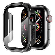 Amazon.com: Mesime Rugged Case Compatible for Apple Watch Case with  Tempered Glass Screen Protector for Series 7 6 5 4 SE 45mm 44mm, iWatch Case  Cover Protective Accessories Hard Case : Cell Phones & Accessories