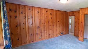 before painting wood paneling