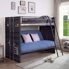 lafray twin bunk bed w futon base