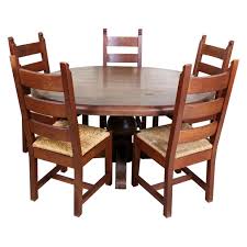 Arts and crafts inspired dining room using #bob timberlake. English Oak Dining Table And 5 Chairs Country Arts And Crafts Rustic Rush Country For Sale At 1stdibs