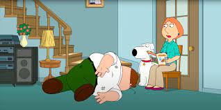 why family guy characters fall with