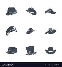 set hat logo design creative royalty
