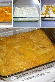Empty peaches and juices into the bottom of one 9x13 inch pan ( i just spray the bottom of the pan with a light amount of pam) cover with the dry cake mix and press down. 3 Ingredient Peach Cobbler With Cake Mix In 5 Minutes A Mom S Take