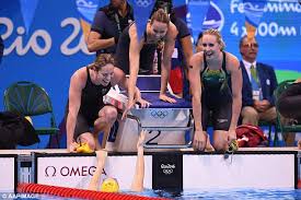 Women's 4x100m medley relay final. Rio Olympics 2016 Australia Wins Silver In Women S 4x100m Medley Relay And Bronze In The Men S Daily Mail Online