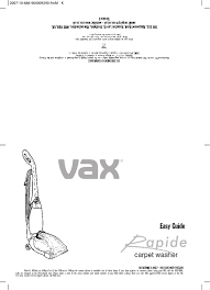 user manual vax rapide ccw 301 english