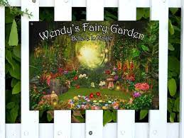 Sign Custom Tin Metal Fairy Garden