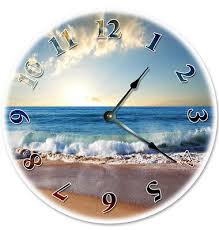 12 Crashing Waves On Ocean Beach Clock