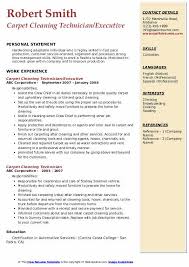 carpet cleaning technician resume