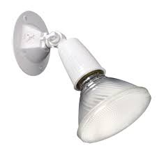 150 Watt 1 Lamp White Outdoor Par Single Head Flood Light Launchpad Liquidation