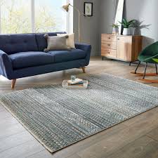 parker rug blue brown and white by