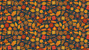 hd wallpaper yellow pattern orange