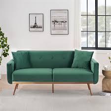 2 seater sofa modern green velvet sand