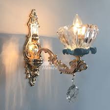 Crystal Pendant Candle Wall Sconces