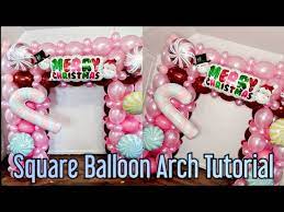 square balloon arch tutorial christmas