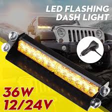2019 12v 24v 12 Led Amber Car Strobe Light Windshield 4 Sucker Flashing Warning Lights Fog Lamp Safety Emergency Signal Light From Yaseri 44 83