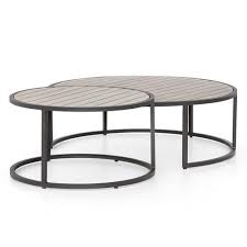 aluminum outdoor nesting coffee tables