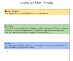 Learn Lead Grow Hyperdoc Science Lab Report Template