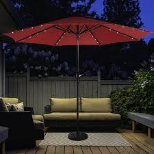 Foot Led Outdoor Patio Umbrella