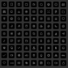 Ios 14 allows for more customization than ever before with the new app library and the here is a tour of my *aesthetic* minimal black and white setup on my iphone se. 83 Black Ios 14 App Icons Dark Mode Widget Ios 14 Cover Widgetsmith Aesthetic Minimal Icon Iphone Apple Pack Icons Set Shortcut Aesthetic Black App Ios App Icon App Icon