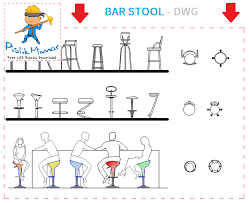 bar stool dwg in autocad drawing 1