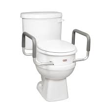 carex raised toilet seat with handles