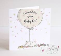 New Baby Girl Card Congratulations Birth Granddaughter Sister