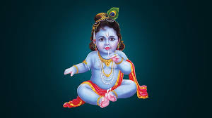 blue background krishna hd wallpaper