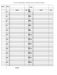 Circumstantial School Bus Seating Chart Template Free