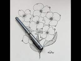 how i draw a dogwood bloom you