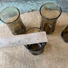 Set Of 4 Libbey Drinking Glasses Brown