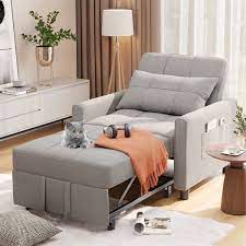 lofka sofa bed convertible chair bed 3 in 1 single couch bed light gray size light gray 1