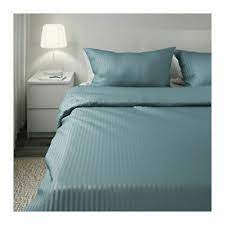 full duvet cover pillowcases blue bed