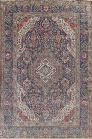 blue tabriz persian area rug 8x12