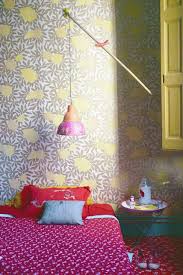 wallpaper bedding colorful living