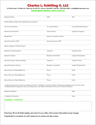 Tenant Application Form Apartment On Form Rental Template Rent As On