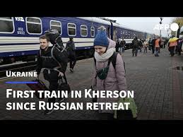 penger train arrives in kherson