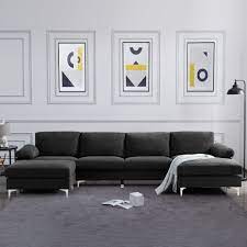 aukfa modern fabric sectional sofa