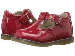 Footmates Harper Infant Toddler Girls Shoes Red Patent