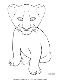Lion is a powerfully built cat and a large mammal of the felidae family. Baby Lion Coloring Pages Free Animals Coloring Pages Kidadl