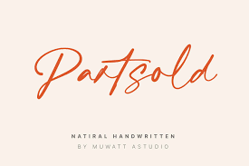 partsold script font