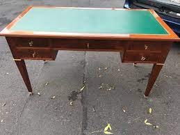 Art deco flat desk with one drawer, beech structure with walnut veneer. Vintage Art Deco Desk For Sale At Pamono
