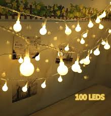 100 Led Globe String Lights Ball Christmas Lights Indoor