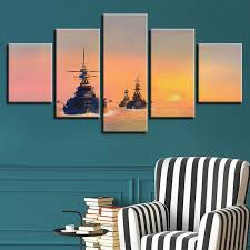 Sea Boat Multi Panel Canvas Art Print