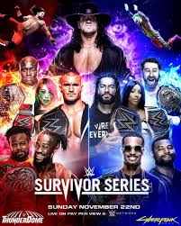 With the main show beginning at 7 p.m. Wwgfx On Instagram Wwe Survivor Series 2020 Custom Poster Prowrestling Wrestling Wwe Smackdown Raw Wwe Survivor Series Survivor Series Wrestling Posters