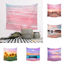 Details About 3d Printing Tapestry Pink Romantic Wall Hanging Backdrop Beach Style Wall Chart